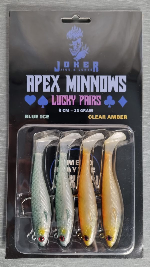 JOKER Apex Minnows, Blue Ice and Clear Amber