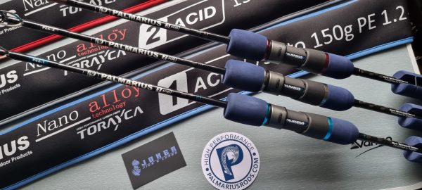 Palmarius P+ Slow Pich Jigging Rods, Power #1 #2 and #3, acid wrapped guides
