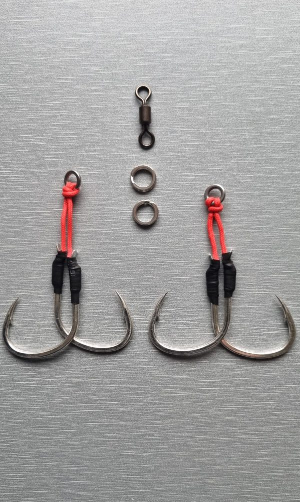 These super strong assist hooks are double forged and ready rigged with 500lb cord