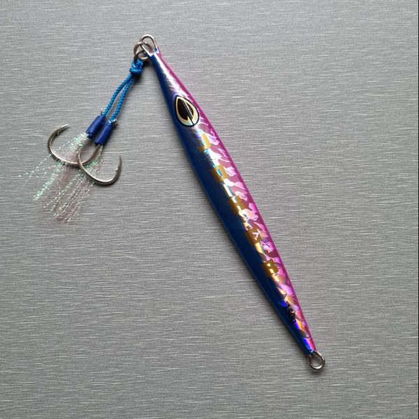 JOKER Cobra jig in the Blue and Pink colour scheme. Available in 100g, 120g, 150g and 180g and 4 other colours.
