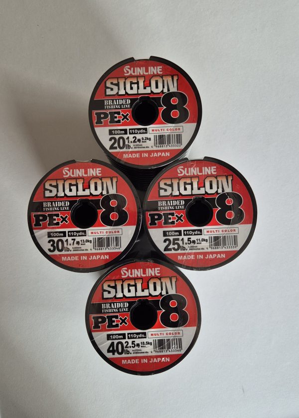 Sunline Siglon X8 braid, excellent jigging, depth marker braid