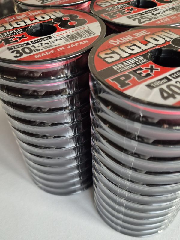 Sunline Siglon X8 braid, excellent jigging, marker braid