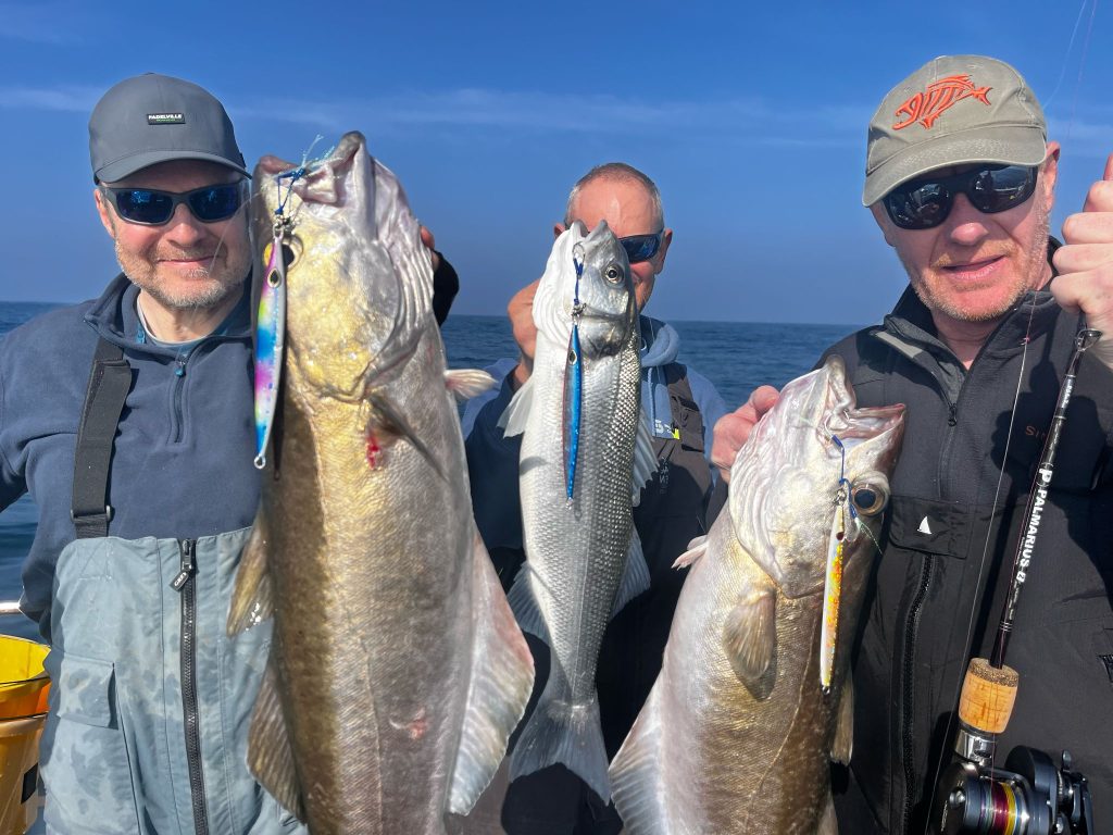 three good fish on three good JOKER Jigs!