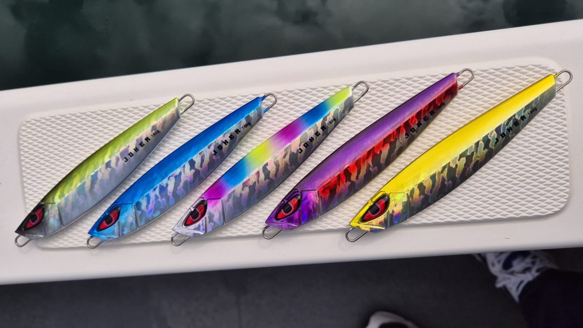 The beautiful JOKER Mayhem jig, all 5 colours.