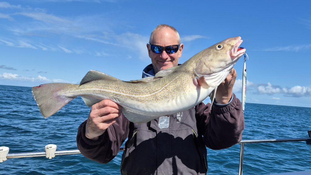 Cod caught on the 200g Cotton Candy Slammer